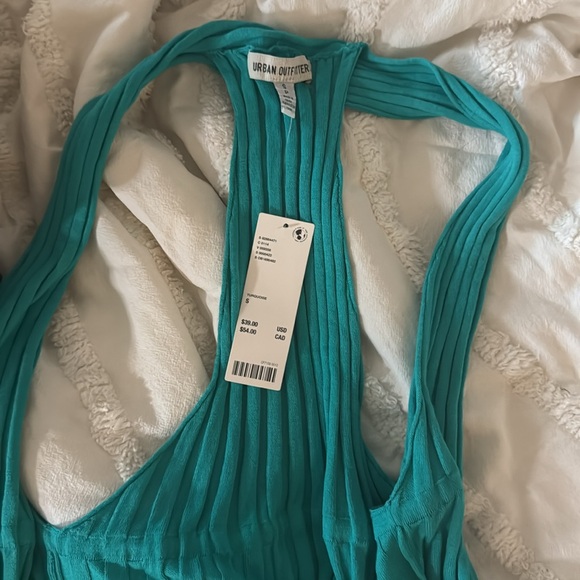 Split Front Urban Outfitters Turquoise Sweater tie Cami NWT - Picture 3 of 3